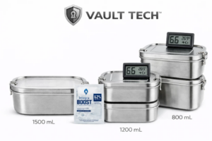 VAULT TECH Stainless Steel Airtight Curing (800/1200/1500) Hygrometer + Integra